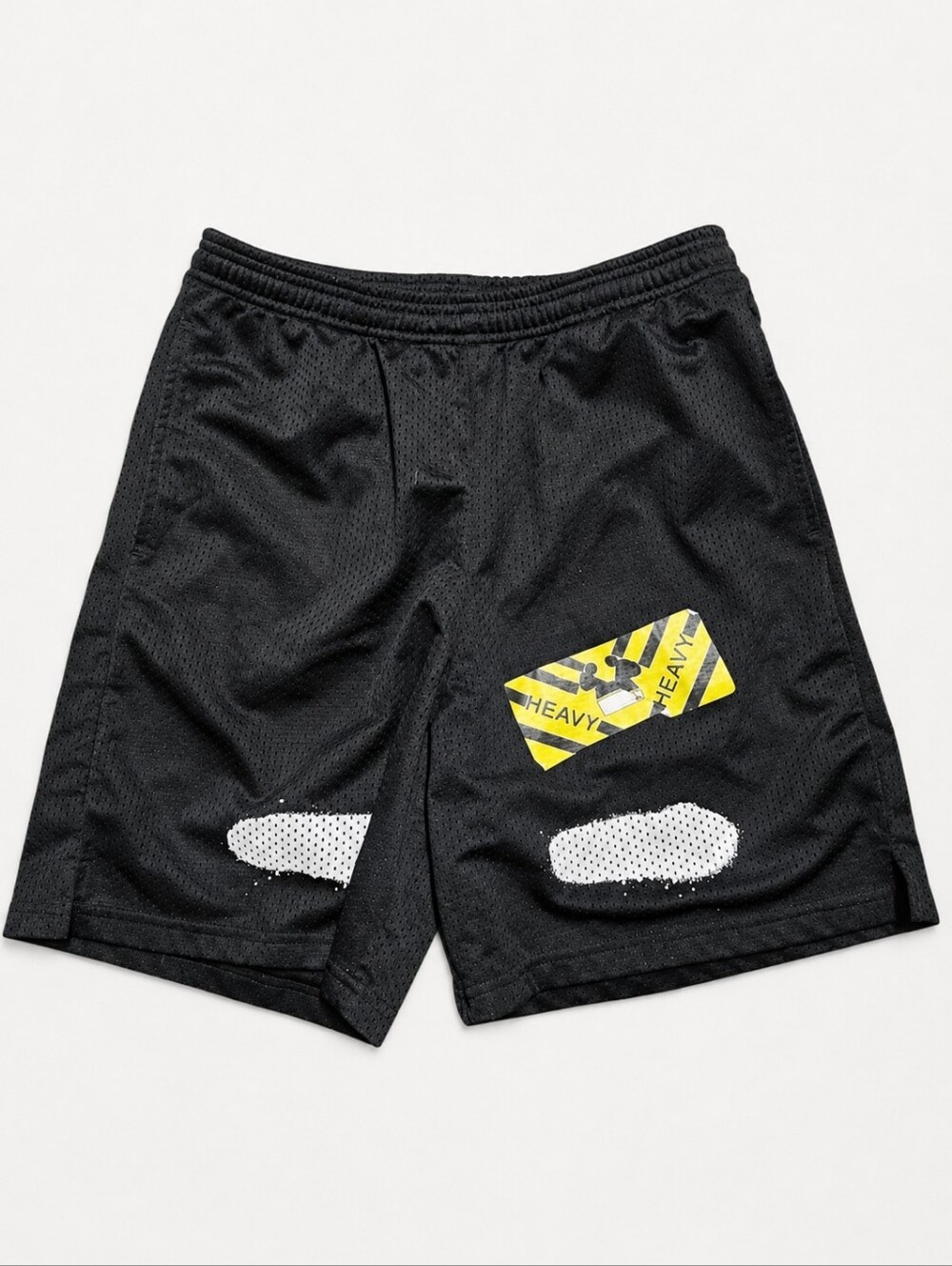 OFF-WHITE | Heavy Spray Diagonal Mesh Shorts in Size Small
